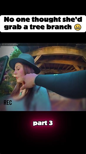 No one thought she’d grab a tree branch 😬 | branch