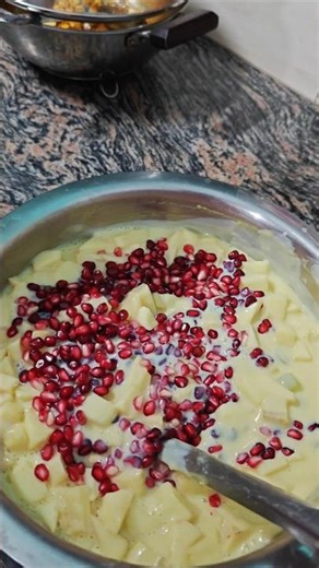 🫟fruit custard 🫟🍓🍒🍎🍉🍊🥭🍍#shorts #fruitcustard #youtube #viral #ytshorts #recipe #fruits #cooking 🥝🥝🥝