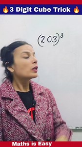 15K views · 256 reactions | Quickest way to find cube of any number | Cube shortcut trick | Vedic Maths #reelsfb #reelsvideo #trend #trendingvideo #virals #mathskills | Maths is easy | Facebook