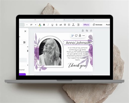 Personalized Memorial Bookmark Editable Funeral Keepsake Commemorative Celebration of Life - Etsy