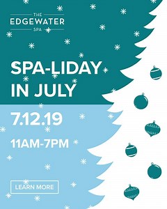 Join us on July 12 from 11AM-7PM for Spa-liday in July! Enjoy two 30-minute treatments of your choice, summer look makeup application, door prizes, exclusive discounts, appetizers, and a fun seasonal cocktail! Choose two treatments for $115 and receive a $20 retail credit for the day of the event! Click here for a list of treatments > https://bit.ly/2KaZpuS. Call (608) 535-8240 to book today. | The Edgewater Madison