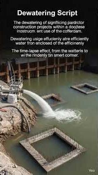 Procedure for the construction of a cofferdam..(to work in the water area)
