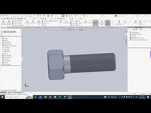 Tutorial : Comment faire dessiner une Vis et un Ecrou Tete hexagonal + Filetage sur SolidWorks