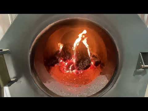 Garn Wood Boiler burning clean