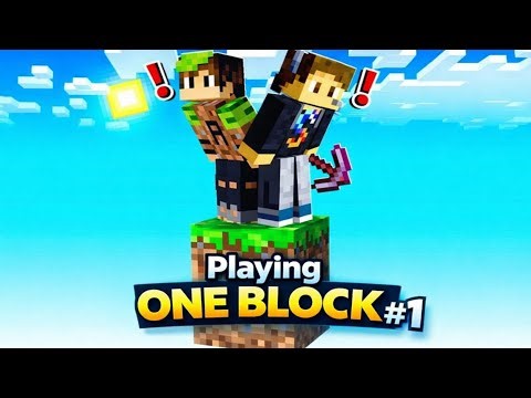 Playing Minecraft ONE BLOCK survival Gameplay Series #1 duo gameplay #hbgeamer05