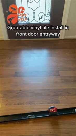 Transform Your Front Door Entryway with Groutable Vinyl Tile Installation