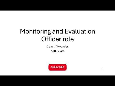 Role of Monitoring and Evaluation Officer