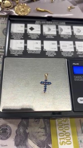 Gold Cross ✨ Blue Detail - DM to claim