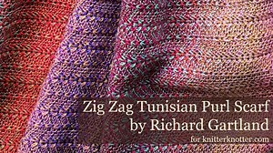 Zig Zag Tunisian Purl Scarf - Free Pattern!