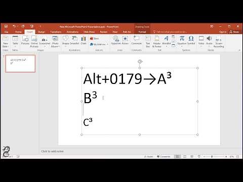 How to Type a Cubed Symbol in Powerpoint