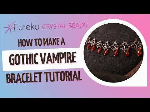 Learn to Make the Easy Styligh Goth Girl Glam BRACELET 🩸🧛 | Jewelry Making DIY Free Tutorial
