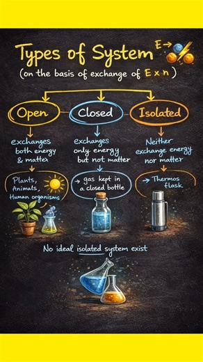 Types of System ||Open, closed and isolated.#iit #neet #cbse#thermodynamics .