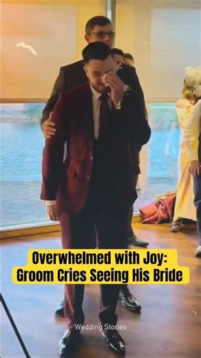 Overwhelmed with Joy: Groom Cries Seeing His Bride #wedding