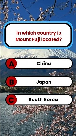 In which country is Mount Fuji located | Brain Knowledge Quiz | USA GK Quiz
