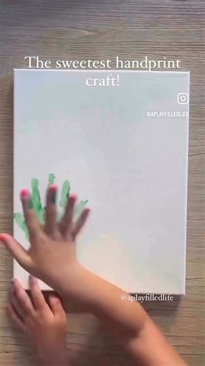 The sweetest handprint craft in all the land! These make the sweetest gifts! #handprintcrafts #artsandcraftsforkids | A Play Filled Life
