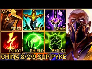 Pyke S Rating Support 8/2/9 - China Wild Rift New Build & Runes By Tiarty