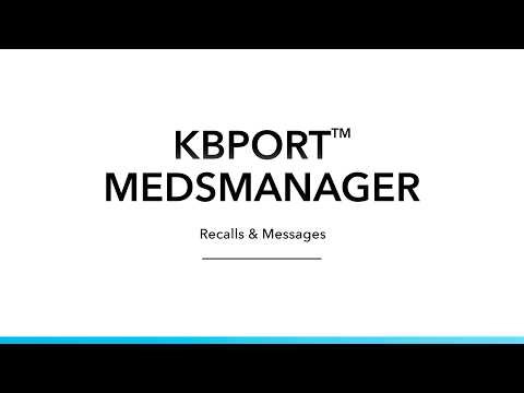 KbPort MedsManager | Recalls & Messages
