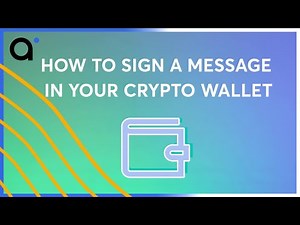 How to sign a Message in your Cryptocurrency Wallet | Anycoin Direct