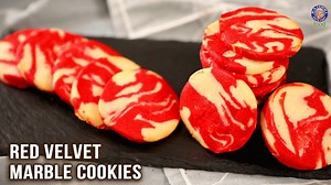 Red velvet marble cookies recipe