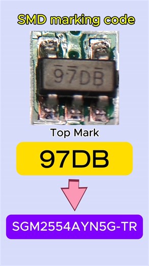 SMD MARKING CODE #97DB #97 #SGM2554 #SGM2554AYN5G-TR #SGM2554A #SGM2554B #SI4 #SI5 #tv #fix #smd