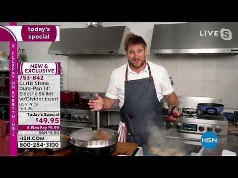 Curtis Stone DuraPan 14" Electric Skillet with Removable...