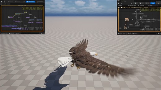 Eagle Simulation - UE5 Behaviour Tree + Animation