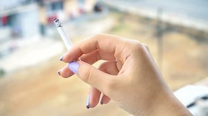 Woman Smoking Cigarette Woman Holds Cigarette Stock Footage Video (100% Royalty-free) 1013353934 | Shutterstock