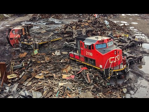 More CN C40-8 Locomotives Scrapped at Chicago Heights Processing!