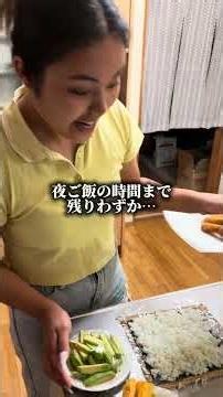 [Cooking Vlog] My girlfriend's California rolls are so delicious, she's such a housewife! 😋 #jasm...
