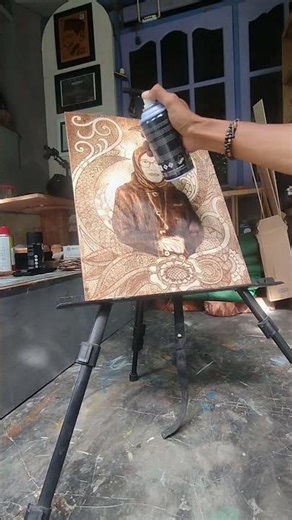 Pyrography Potret #70mileseaparadise #lukisbakarpacitan #art