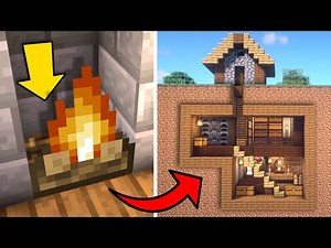 Minecraft: Como Construir una entrada Secreta en una Chimenea | Base Secreta Bajo Tierra