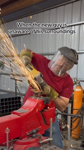 Chiasson Smoke on Instagram: "Sometimes Skippy just doesn’t get it. The welding shop can be a safe place to be if the right people are in it 😂 #welding #chiassonsmoke #diyproject #fabricationshop"