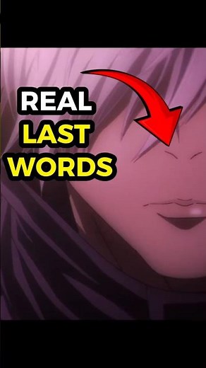 These ARE Gojo's REAL Last Words #satorugojou #jujutsukaisen