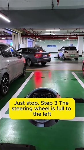 Learning how to drive parallel to a garage line step by step #driving #proactive #drivinglessons