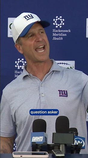 Kayvon crashed Coach's presser 😅 #giants #nfl #shorts #kayvonthibodeaux #johnharbaugh