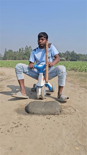 What did the boy do while driving?