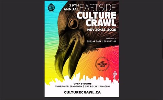 Eastside Culture Crawl on Instagram: "💜 Our 2025 full digital program guide just dropped. Preview shows, open studios, free demos, community events, coffee breaks, sweet treats — it’s all in there! 💖 Ready to plot your Crawl adventure?🐦‍⬛ Explore the program now at culturecrawl.ca."