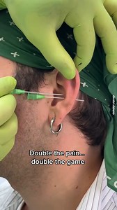 Two's a charm—double ear piercings, double the fun. 💎🎉 🎥dimitri.daleno | Beauty Hacks