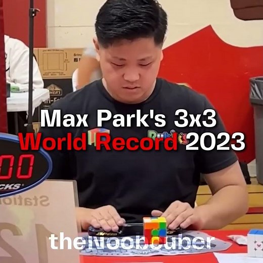 Max Park's 3x3 World Record 2023 Single [3.13] #rubikscube #viral #shorts