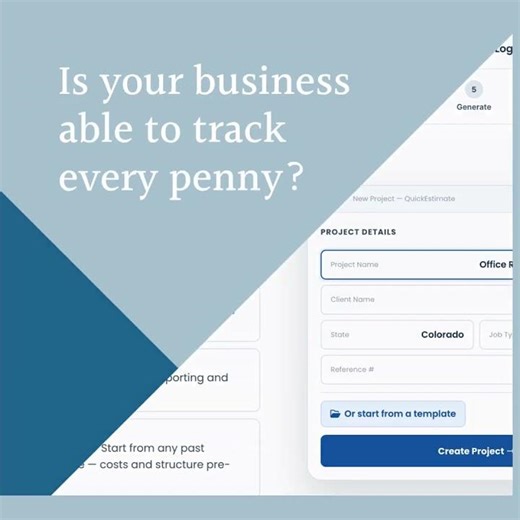 QuickEstimate—Modern Construction Estimating Software UI & Frontend Showcase