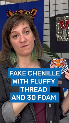 Want the chenille look – without a whole chenille setup? 🧵✨ Try this creative trick: Use 3D foam and fluffy thread to build soft texture – no chenille machine needed! Layer long, randomized satin stitches for that signature look. 👉 Bonus: Freebie designs available in our shop to get you started! #FakeChenille #EmbroideryTips #ZSKEmbroidery #3DFoamEmbroidery #TextileHack #ChenilleLook #CreativeStitching #EmbroideryInspo #zsk #zskstickmaschinen | ZSK Stickmaschinen