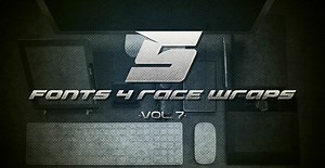 5 Racing Fonts for Wrap Designs Vol.7