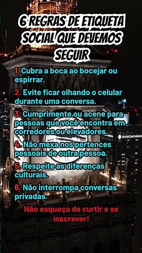 6 Regras de Etiqueta Social que Devemos Seguir