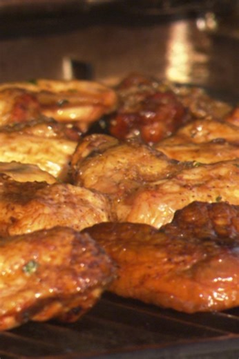 Smoked chicken wings platter with jerk and bourbon glaze