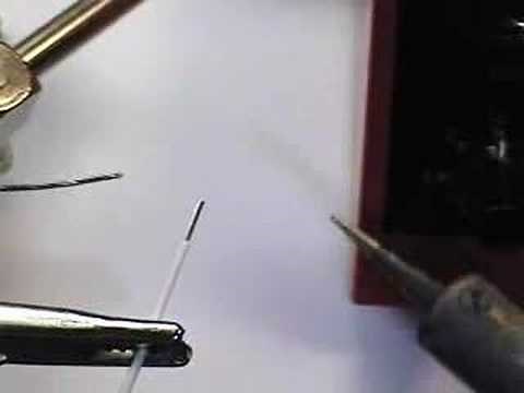 tinning a stripped wire