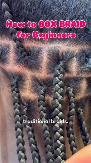 Hi, I’m Tyler | Columbus OH Braider | Braiding Coach 👩🏽‍🏫 on Instagram: "The easiest way to learn box braid for beginners ✨ There are a ton of ways to learn how to do traditional box braids, but this one ☝️ is so easy for new braiders 🏆 When learning box braids ✅ Get familiar with hair/hand placement ✅ Practice how much hair to use on different box sizes and textures. Start using this method and you’ll start doing box braids like a pro 🏆. Follow me for more @columbusbraidingco 💕 . . . #box