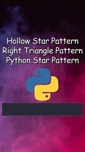 Hollow Right Triangle Star Pattern in Python | Pattern Printing Logic #coding #python