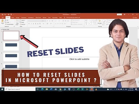how to reset slides in Microsoft PowerPoint ?