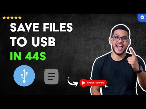 How to SAVE FILES on a USB MEMORY in 44 S
