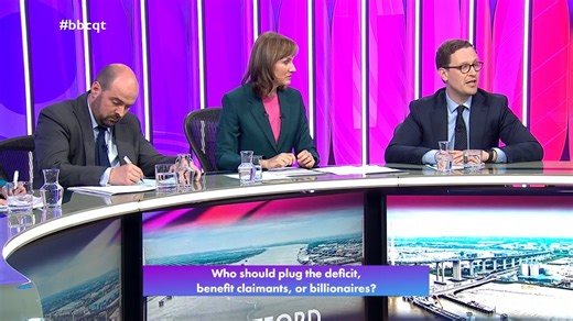 “There are too many examples of public services failing people, but costing huge amounts” Darren Jones says Labour will fill the deficit by “getting the economy back on track”, which means both public service reform and taxing those “with the broadest shoulders” #bbcqt | BBC Question Time